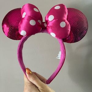 Hot pink Minnie Sequin Ears
